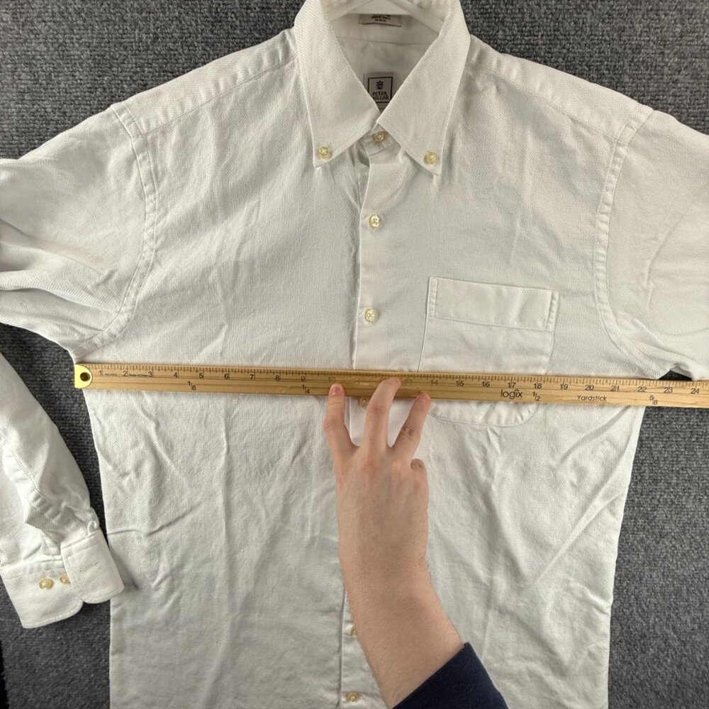 Peter Millar Button-Down Medium Turkey Cotton Whi… - image 8